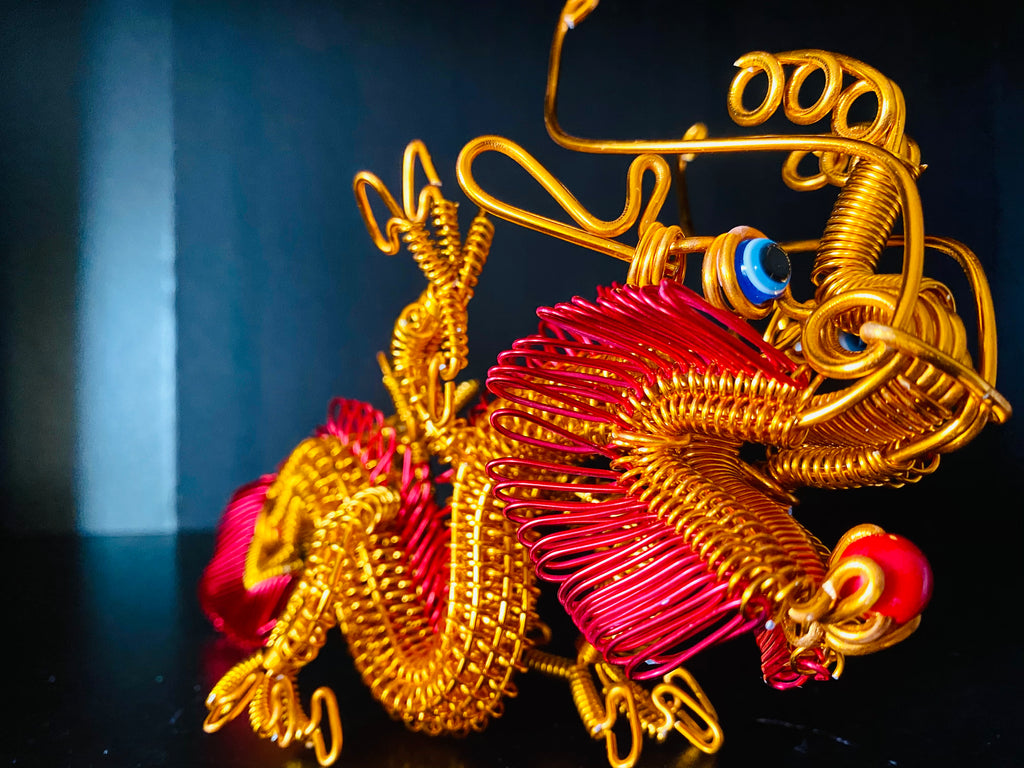 Chinese Dragon S – Metal Wire Art